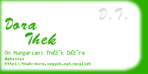 dora thek business card